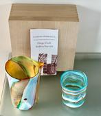 Murano Nachtset Blauw & Goud (15) met Certificaat Diego Vio, Antiek en Kunst, Antiek | Glas en Kristal, Ophalen