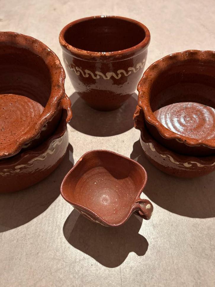 Antiek Workumer Aardewerk - 6 Stuks, Antiek en Kunst, Antiek | Keramiek en Aardewerk, Ophalen of Verzenden