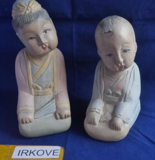 THAIS GEZIN HOUTEN BEELDEN * Vier Stuks *, Antiek en Kunst, Kunst | Beelden en Houtsnijwerken, Verzenden