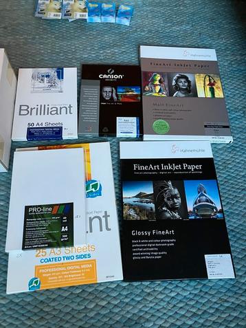Fotopapier: Hahnemühle, Canson, Permajet - Restpartij beschikbaar voor biedingen