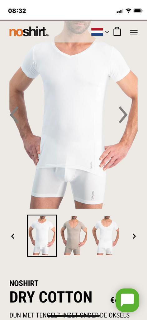 NoShirt regular V dry maat L wit, Kleding | Heren, Ondergoed, Hemd, Wit, Ophalen of Verzenden