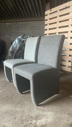 6 Grijze Eetkamerstoelen - Set van 6, Huis en Inrichting, Stoelen, Ophalen, Gebruikt, Vijf, Zes of meer stoelen, Stof