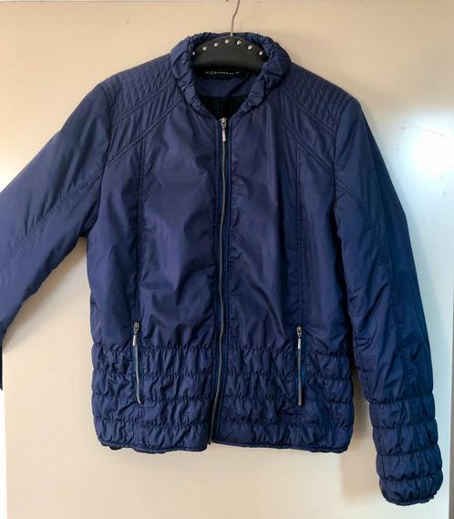 Expresso maat 44 bomber in glanzend blauw, Kleding | Dames, Jassen | Zomer, Zo goed als nieuw, Maat 42/44 (L), Blauw, Verzenden
