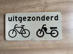 Verkeersbord uitgezonderd fiets en bromfiets 30 x 60 cm, Ophalen of Verzenden