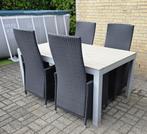 Tuinset tafel en 4 stoelen, Ophalen, 4 zitplaatsen, Gebruikt, Aluminium