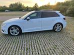 Audi A3 3x S-line 2016 parelmoer wit (Dealer Onderhouden), Auto's, Audi, Voorwielaandrijving, Euro 6, Overige bekleding, Particulier