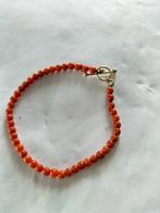 Antiek gouden bloedkoraal kinder armband., Sieraden, Tassen en Uiterlijk, Kindersieraden, Verzenden, Zo goed als nieuw, Armband