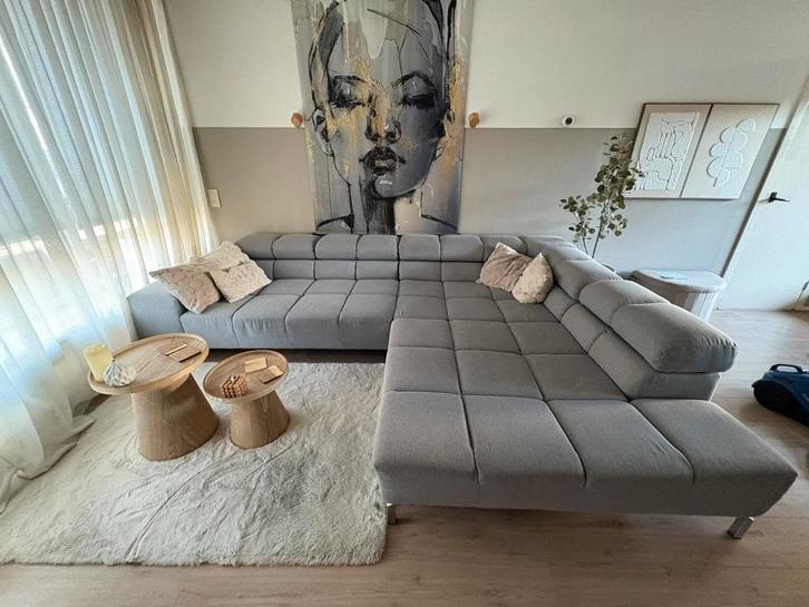 Montel hoekbank grijs, Huis en Inrichting, Banken | Complete zithoeken, Zo goed als nieuw, Ophalen of Verzenden