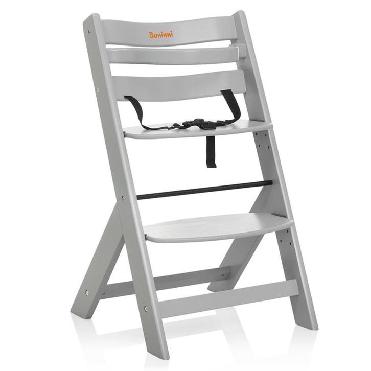 Meegroei Kinderstoel (Hout) Lichtgrijs (RETOURDEAL) NU 25,-, Kinderen en Baby's, Kinderstoelen, Nieuw, Meegroeistoel, Aanschuifbaar