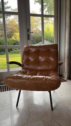 Leren fauteuil, Huis en Inrichting, Ophalen, Zo goed als nieuw, 75 tot 100 cm, 50 tot 75 cm