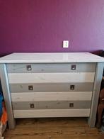 Ladekast wit/grijs - 115x55x90 cm, Huis en Inrichting, Kasten | Dressoirs, Ophalen, Gebruikt, 100 tot 150 cm, Met lade(s)