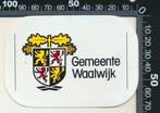 Sticker: Gemeente Waalwijk, Verzamelen, Verzenden, Zo goed als nieuw, Bedrijf of Vereniging