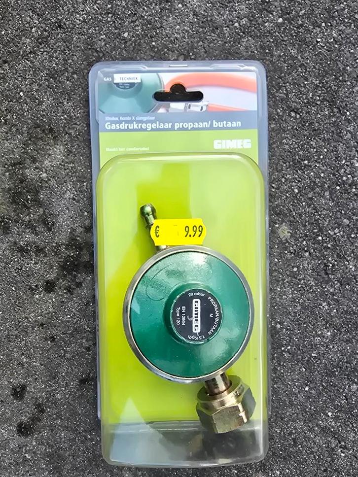 Gimeg Gasdrukregelaar Propaan/Butaan - Nieuw in verpakking, Caravans en Kamperen, Caravan accessoires, Nieuw, Ophalen of Verzenden