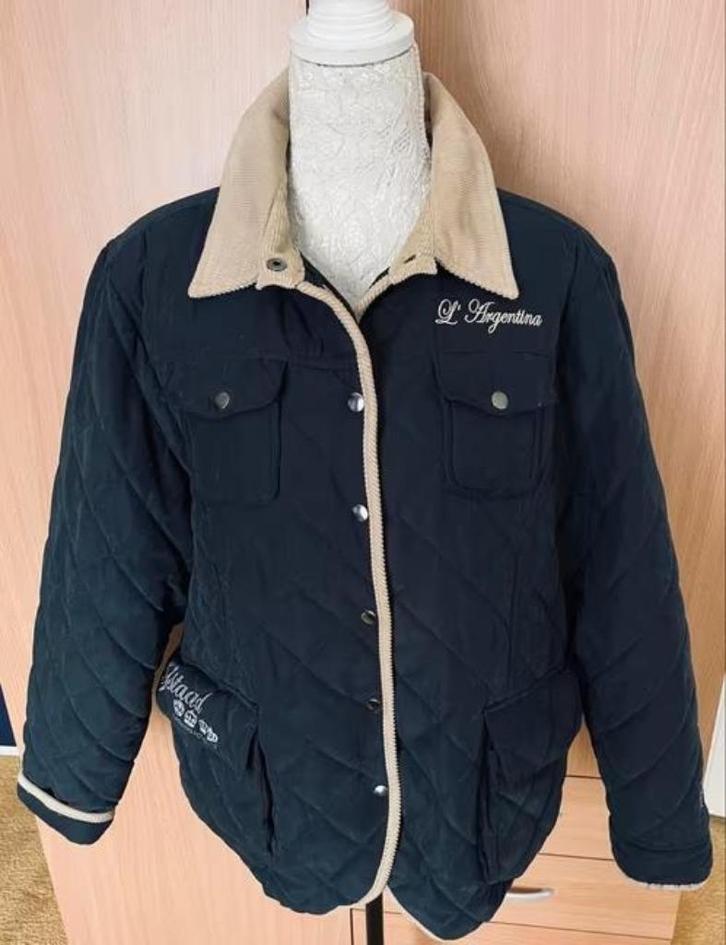 L’argentina jas maat 42/44[dm], Kleding | Dames, Jassen | Winter, Zo goed als nieuw, Maat 42/44 (L), Blauw, Ophalen of Verzenden