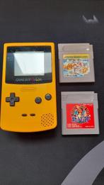 GameBoy Color (geel) werkend + pokemon en mario game, Spelcomputers en Games, Avontuur en Actie, Gebruikt, 1 speler, Ophalen of Verzenden
