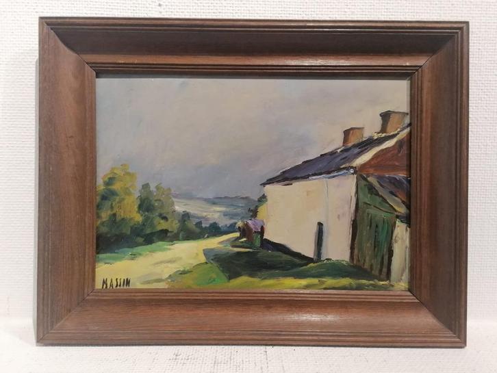 Monique Massin (1927–2004) Olieverf op paneel, gesigneerd, Antiek en Kunst, Kunst | Schilderijen | Klassiek, Ophalen