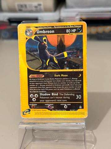 Umbreon Rare Aquapolis 41/147 Pokemon kaart beschikbaar voor biedingen