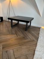 Robuuste stoere salontafel met zware stalen poten, Ophalen, Gebruikt, 50 tot 100 cm, Industrieel modern