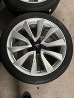 19 Inch Tesla Model 3 Performance velgen met banden 5x114.3, 19 inch, Gebruikt, Banden en Velgen, Ophalen of Verzenden