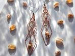 Geometric Whispers met maansteen, Labradoriet, Peridot, Overige materialen, Hangers, Nieuw, Ophalen of Verzenden