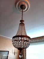 Kroonluchter Zakkroonluchter 58 cm hoog, Huis en Inrichting, Ophalen, Gebruikt, Glas, Klassiek