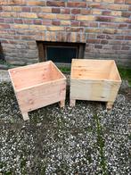 Houten plantenbakken - set van 2, Tuin en Terras, Bloembakken en Plantenbakken, Ophalen, Minder dan 30 cm, Minder dan 60 cm, Zo goed als nieuw