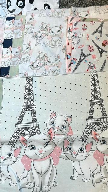 Porsjes diverse lapjes en kleuren  18 x beschikbaar voor biedingen