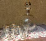 Vintage 6 delig likeursetje, Antiek en Kunst, Antiek | Glas en Kristal, Ophalen of Verzenden