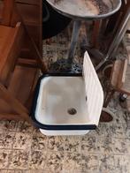 Vintage Wasbak met Opstaande Rand, Huis en Inrichting, Badkamer | Badkamermeubels, Ophalen, Minder dan 50 cm, Gebruikt, Minder dan 100 cm