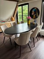 Loods 5 “Dutch bone” eetkamerstoelen 6 stuks beige, Ophalen, Gebruikt, Overige kleuren, Vijf, Zes of meer stoelen