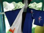 Japanse kimono diepblauw/indigo 100% zijde handgemaakt, Verzenden