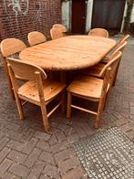 9x Rainer Daumiller en uitschuifbare tafel 4/6/8 personen 70, Huis en Inrichting, Stoelen, Ophalen of Verzenden, Leer, Eén