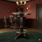 Bartafel Mahonie Ø 0,94 mtr Art. Nr.: 27762, Huis en Inrichting, Tafels | Statafels, Ophalen, Nieuw