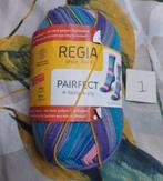 1 bol wol paars gemêleerd (Regia), Hobby en Vrije tijd, Breien en Haken, Ophalen of Verzenden, Nieuw, Breien of Haken, Wol of Garen