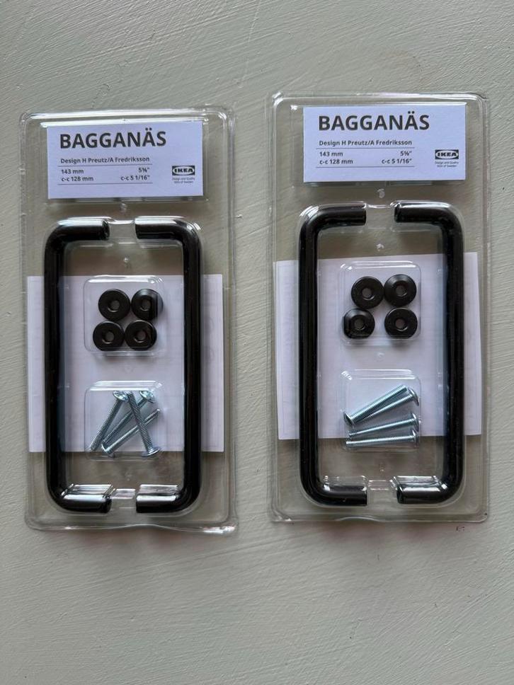 Twee sets Bagganäs IKEA paxkast handvatten, Doe-het-zelf en Verbouw, Hang- en Sluitwerk, Nieuw, Klink of Kruk, Overige materialen