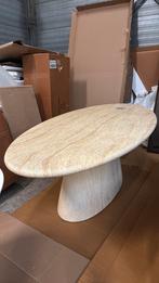 Eettafel travertin look (laag) 240x100x76, Huis en Inrichting, Tafels | Eettafels, Ophalen, Overige materialen, 100 tot 150 cm