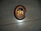 d3 - VINTAGE ovaal muurdecoratie, hoogte 14 cm, Ophalen of Verzenden, Gebruikt