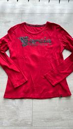 Garcia rood katoen shirt valt 146 152 + gerepareerd gaatje, Meisje, Gebruikt, Ophalen of Verzenden, Shirt of Longsleeve