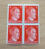 WO2 DUITS Blokje 4 AH zegels 8 pfg rood, Verzenden, Overige soorten, Duitsland, Overige typen