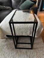 Ikea Bijzettafel / Laptoptafel Glas en Metaal, Minder dan 55 cm, Rechthoekig, Ophalen, 45 tot 60 cm