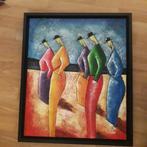 Schilderij standing men op canvas, Ophalen of Verzenden