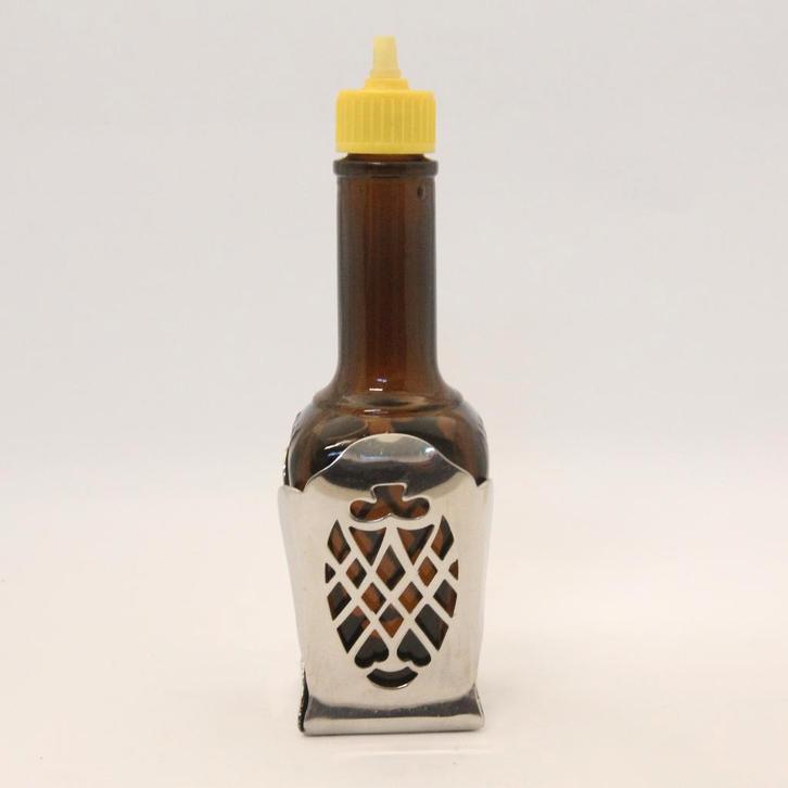 OPRUIMING 3 Maggifleshouder met flesje - Gero - Zilmeta, Antiek en Kunst, Antiek | Servies los, Ophalen of Verzenden