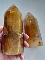 2 Dikke grote golden healer edelsteen oblisken - nr 10, Ophalen of Verzenden, Mineraal