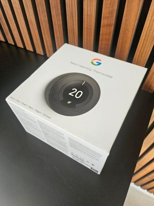 Google Nest Learning Thermostat - Zwart -, Doe-het-zelf en Verbouw, Thermostaten, Zo goed als nieuw, Slimme thermostaat, Ophalen of Verzenden