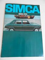 Simca 1100 oldtimerauto folder, Verzenden, Gelezen, Overige merken