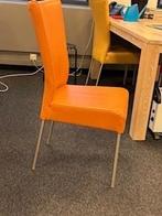 stoelen gekleurd leer, Huis en Inrichting, Stoelen, Ophalen, Gebruikt, Overige kleuren, Leer