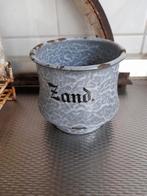 Oud grijsgewolkt emaille zand bakje, Antiek en Kunst, Antiek | Emaille, Ophalen of Verzenden
