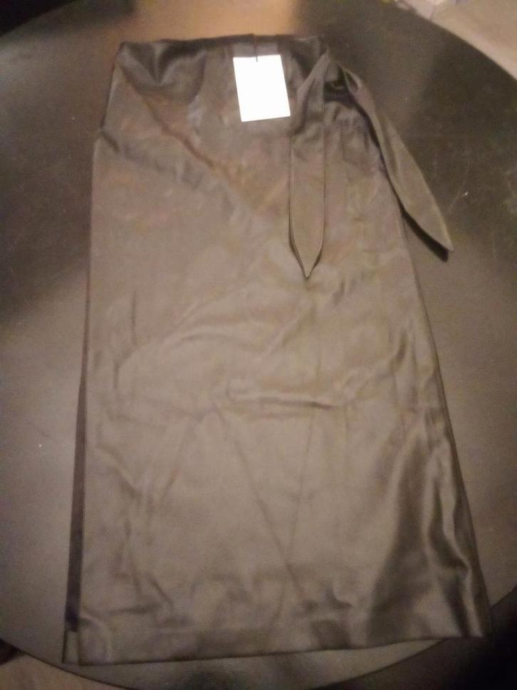 Amaya Amsterdam Leren Wikkelrok, Kleding | Dames, Jurken, Zo goed als nieuw, Maat 46/48 (XL) of groter, Zwart, Boven de knie, Ophalen of Verzenden