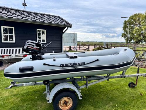 Rubberboot Quicksilver 320 sport, Mercury 6 pk, Watersport en Boten, Rubberboten, Gebruikt, Quicksilver, Aluminium, Minder dan 70 pk