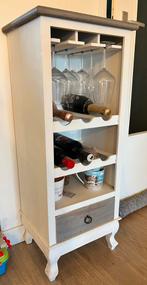 Wijnkastje, Huis en Inrichting, Woonaccessoires | Wijnrekken, Ophalen, 5 tot 15 flessen, Zo goed als nieuw, 75 cm of meer